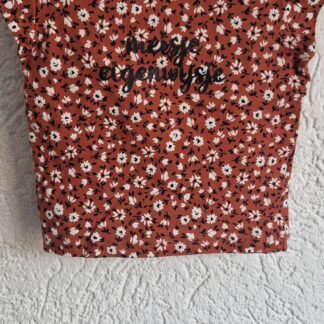 068 - Prenatal shirt bruin bloementjes (1125gro)