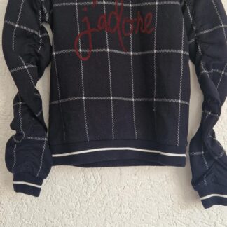 140 - Looxs trui blauwe ruit gerimpelde mouw (1125zut)