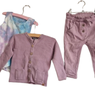 074 - Sweet Petit roze vestje met broekje (1125nic)