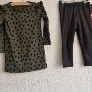 080 - Baby Blue broekje zwart en jurkje (1125nic)