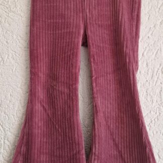 086 - Hema velvet broekje oudroze (1125nic)
