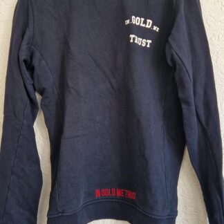 XS - In gold we Trust sweater blauw (1125ink)