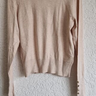 M - Melting Stockholm beige trui colletje (1225ang1)