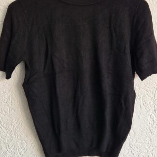 S - Zara truitje zwart korte mouw (1225ang2)