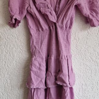 S - Made in Italy jurk lila wafeltjeskatoen (1225ang5)