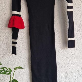 XS - Reinders jurk zwart met contrast (1225ang3)