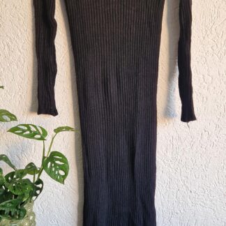 S - Zwarte aansluitende jurk stretch (1225ang6)