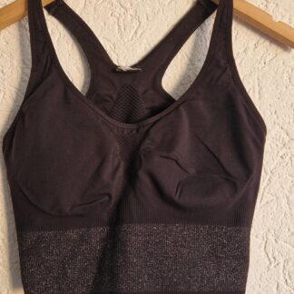 M - Sporttop zwart met glitter (1225ang6)