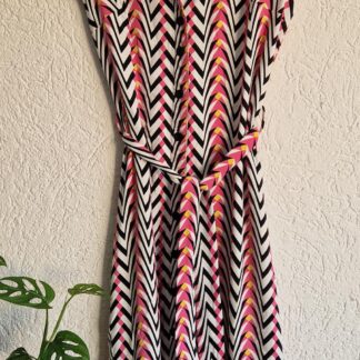 XS - My Pashion jurk roze patroon (1225ang6)