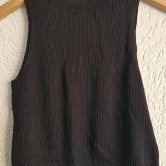 S - Uniqlo zwart shirtje kort model (1225ang6)