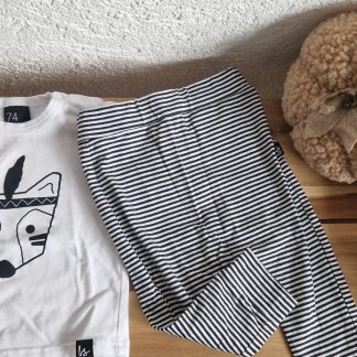 074 - Babystyling setje wit streepjes (0126zutb)