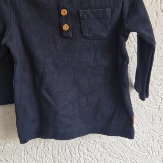 080 - Feetje shirt marineblauw knoopjes (0126zutb)