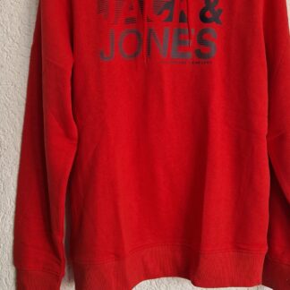 L - Jack & Jones hoodie rood (0126ab)