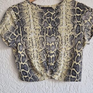 S - Primark kort topje slangenprint (0126ab)