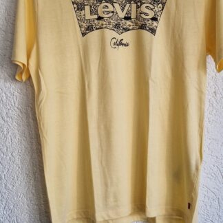 S/M - Levi's shirt zachtgeel als nieuw (0126ab)