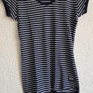 XS - G-Star gestreept shirt blauw wit (0126ab)