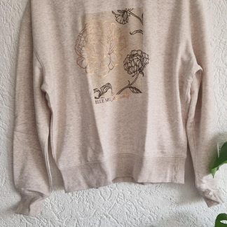 M - Red Button sweater print bloemen (0126ab)