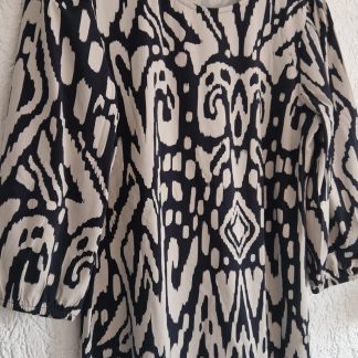 XS (valt ruimer) - Lady Day travelstof shirt (0126ab)