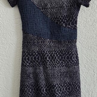 M - Save the Queen jurk zwart zilver zeegroen (0126ed)