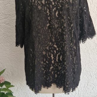 L - Hema kanten top half mouwtje (0226re)