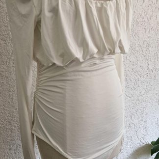 M - H&M bodystocking shirt top nieuw (0226re)