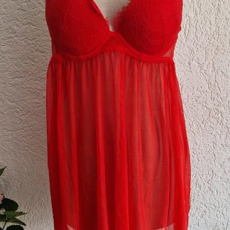85B - Primark nachtjurkje rood (0226re)