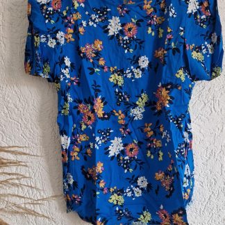 36 - b.young tuniekblouse blauw met print (0226ab)