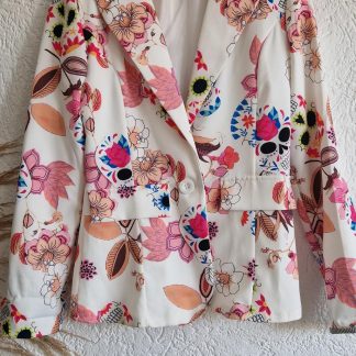 M/L - Jolifly Justine Y blazer bloemen (0226ab)