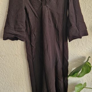 M - H&M zwarte jurk lang model (0226re)