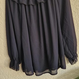 M/L - Boetiek tuniek marineblauw off-shoulder (0226re)