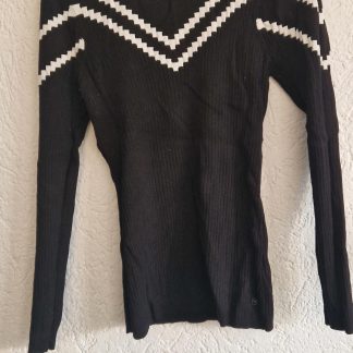 M/L - Melting Stockholm trui zwart wit (0226re)