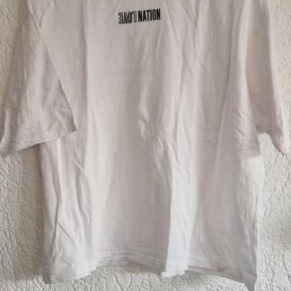 M - Eksept wit shirt rugprint tekst (0226re)