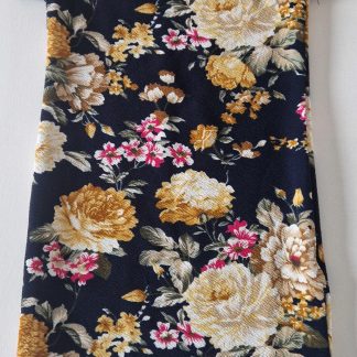 092 - Bloemenjurkje marineblauw bloemen (0226el)