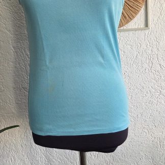 M - Sutherland aqua mouwloos shirt (0226han)