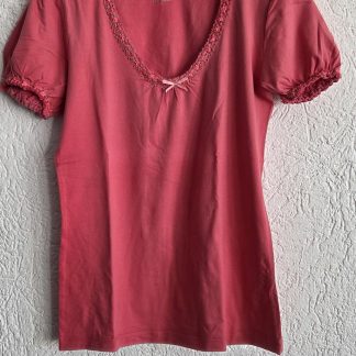 M - The Barn roze shirt roosjes (0226han)