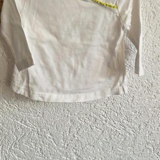 068 - Hema wit shirtje lime (0226ut)