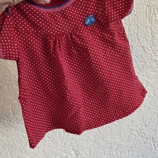 074 - Hema jurkje rood stipjes (0226ut)