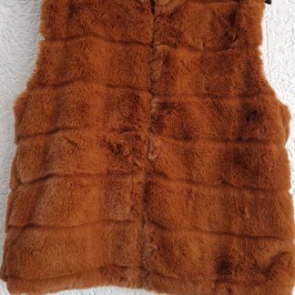 M - Mouwloos vest roestbruin zacht (0326ab)