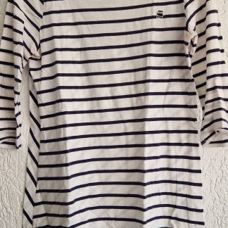 S - G-Star streepshirt marineblauw wit (0326ab)