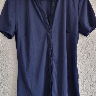 S - J&S Millenium blauw travelstof blouse (0326ab)