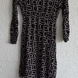 S - H&M jurkje zwart wit (0326zut)