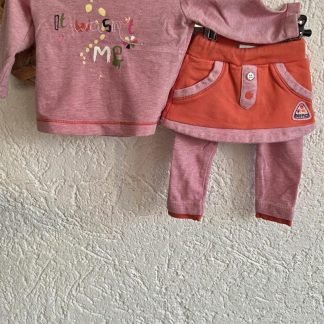 056 - Noppies setje roze oranje (0326ut)