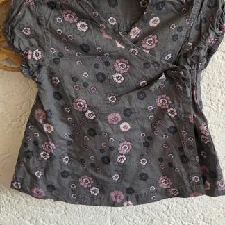 068 - Jurkje bloementjes grijs roze bloemen (0326ut)