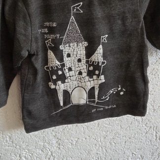 068 - Name It grijs shirtjurkje kasteel (0326ut)