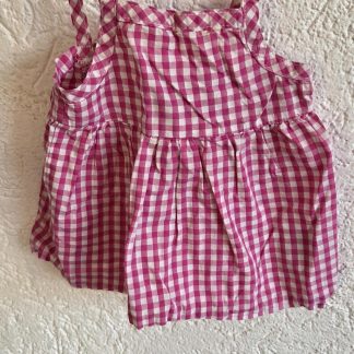 062 - Bakkaboe roze wit geruit jurkje (0326ut)