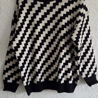 L - Hailys trui zwart wit (0326ab)