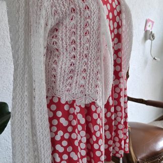 L/XL - Wit vestje met touwtje (0326kh)