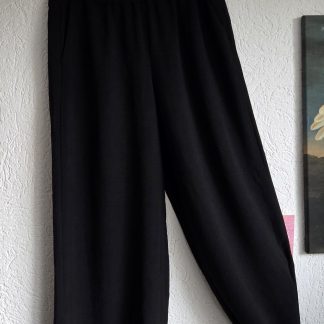 XL - Cotton Club zwarte wijde broek (0326kh)