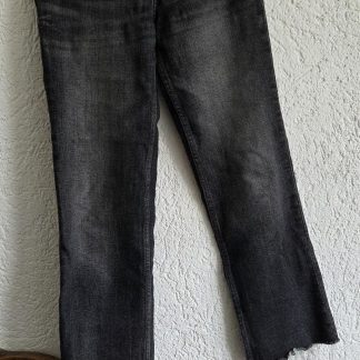 32 - Zara jeans zwart rafels (0326did)