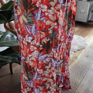 38 - Elvira rok oranje met print (0326did)